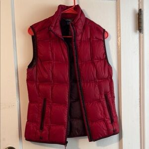 Eddie Bauer Red Quilted Puffer Vest Insulated